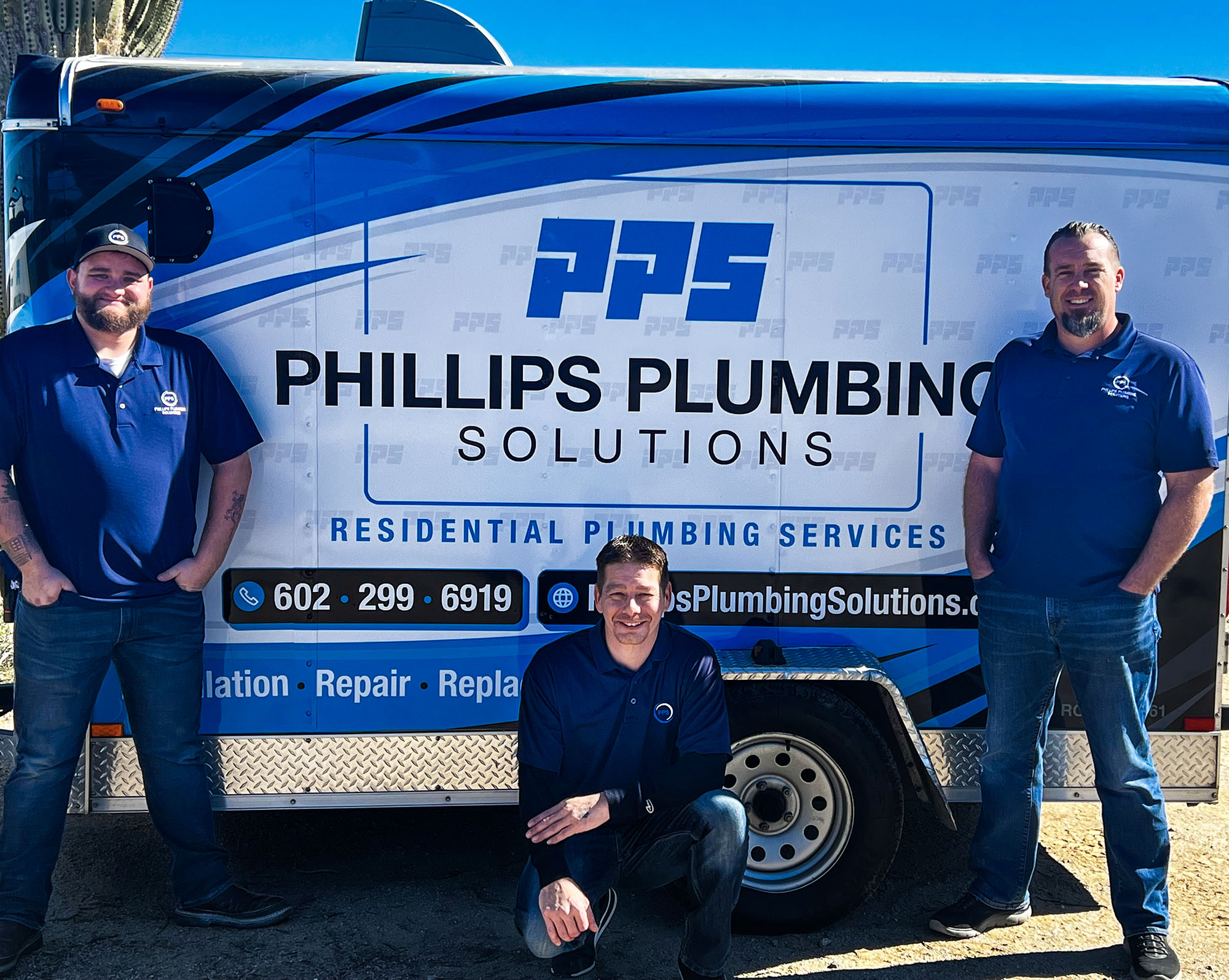 The plumbing team at Phillips Plumbing Solutions