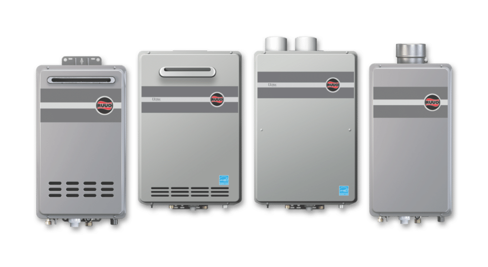 Rudd Tankless Water Heaters Rudd Tankless Water Heaters on clean background